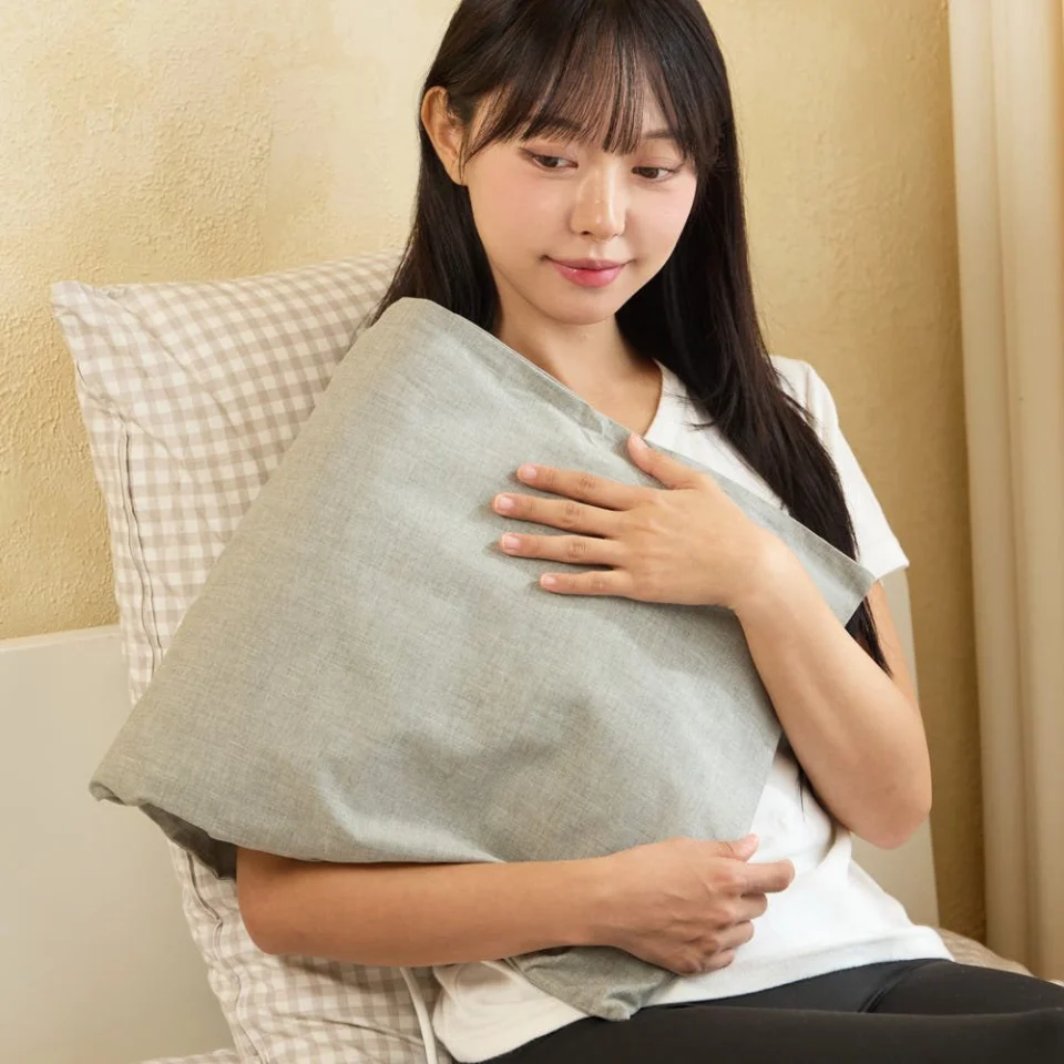 한일의료기 프리볼트 온열찜질기 전기 찜질팩 허리 복부 배 무릎 어깨 원적외선 라이트 그레이